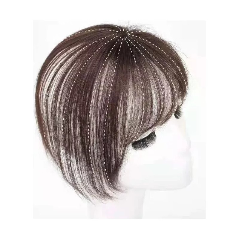 TO Flequillo De Cabello Humano 3d Invisible Cabeza Sin Costuras