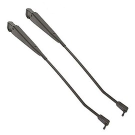 1987-1993 Mustang Outside Wiper Arms Stainless Steel in Black Pair LH and RH