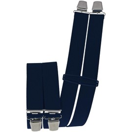 Harrys-Collection Men's Braces 4 Extra Strong Clips Single Colour -