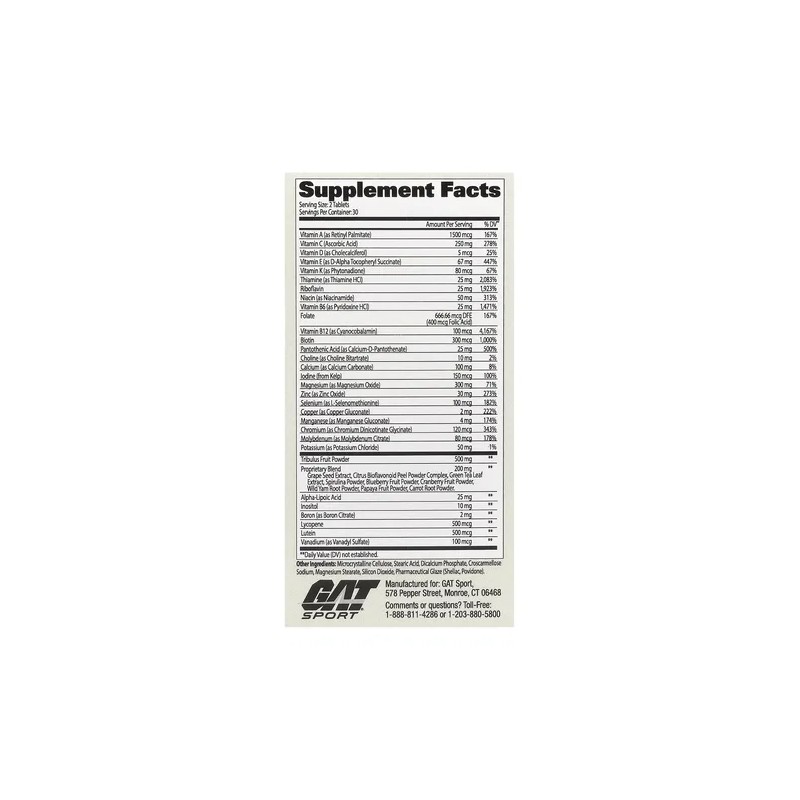 Gat Sport Mens Multi Test 60 Tabs Multivitaminico