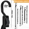 Bungee Cords, Flat Adjustable Bungee Cords with Hooks Heavy Duty