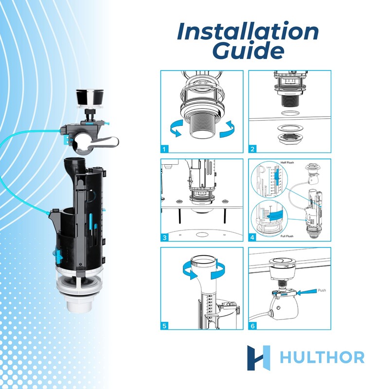 Hulthor Universal Toilet Flush Valve – Dual Flush Cistern Valve