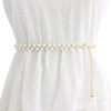 FAIRYGATE DA3823 Women's Pearl Metal Waist Chain Slim Style with