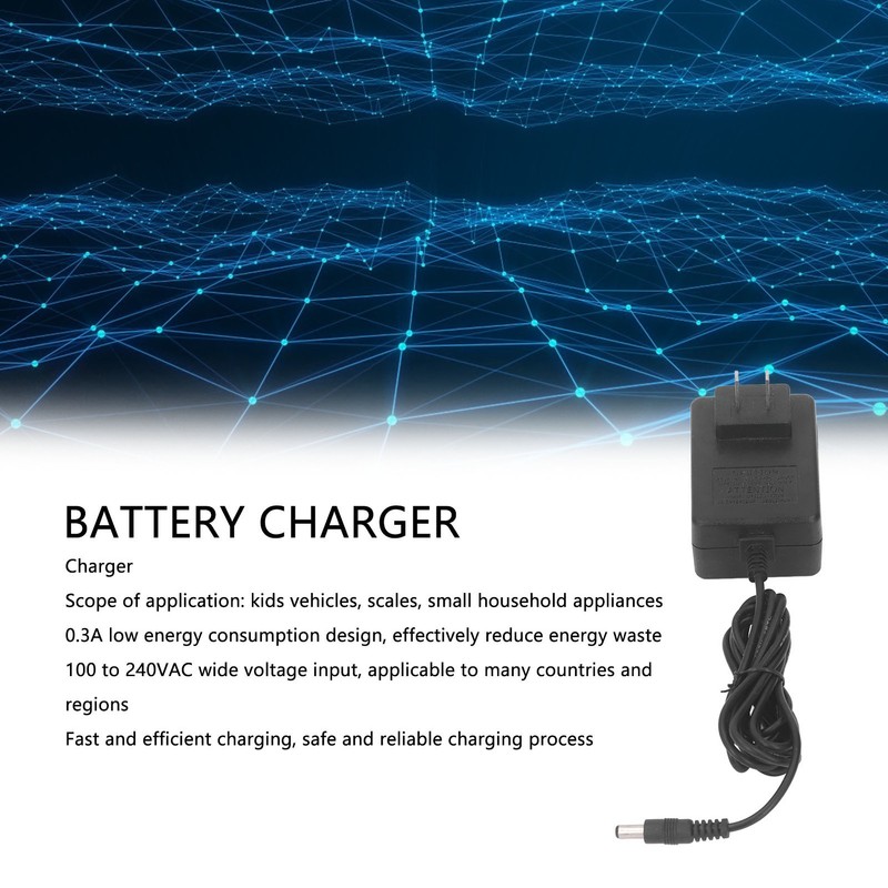 Battery Charger 100 to 240VAC Versatile 12V Output Voltage Safe