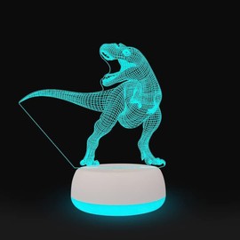 Xdorra Tyrannosaurus Rex 3D Night Light Bedroom Decor for Little boy- Color Changing LED Table Lamp for Kids' Room Decor- Dinosaur Tyrannosaurus Rex lamp Perfect Gifts for Child