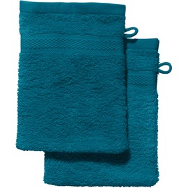REDBEST Chicago Wash Mitt Pack of 2 – Absorbent, Durable, Ideal for Travel, Sports – Petrol Size 15 x 21 cm (Other Colours)