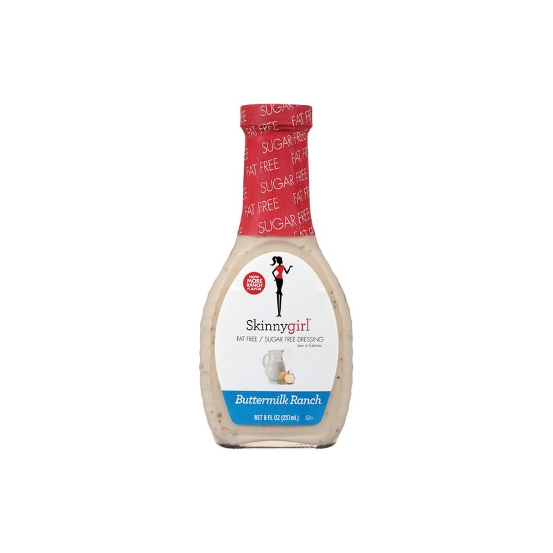 Skinnygirl Aderezo para ensaladas sin azúcar, sin grasa, rancho de