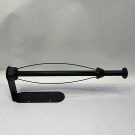 Soamoeu Paper Towel Holder Under Cabinet Single Hand Operable Wall Mount (Black)