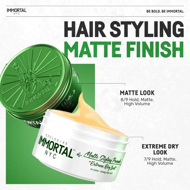 Immortal Nyc Cera Para El Cabello De Aspecto Mate, 1,