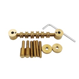 Guyker Stainless Steel Space Control Adjustable Roller Guitar Bridge Electric Guitar Replacement, Gold