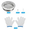 PATIKIL 8" Round Soffit Air Vents, Stainless Steel Louver Grille