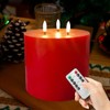 AFINETH Extra Large Flameless Candles, 6"x6" Real Wax Battery Operated