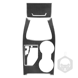 Premium Real Carbon Fiber Central Control Gear Shift Panal Cover kit Trim Compatible with Toyota Camry 2015 2016 2017 Interior Accessories Style B