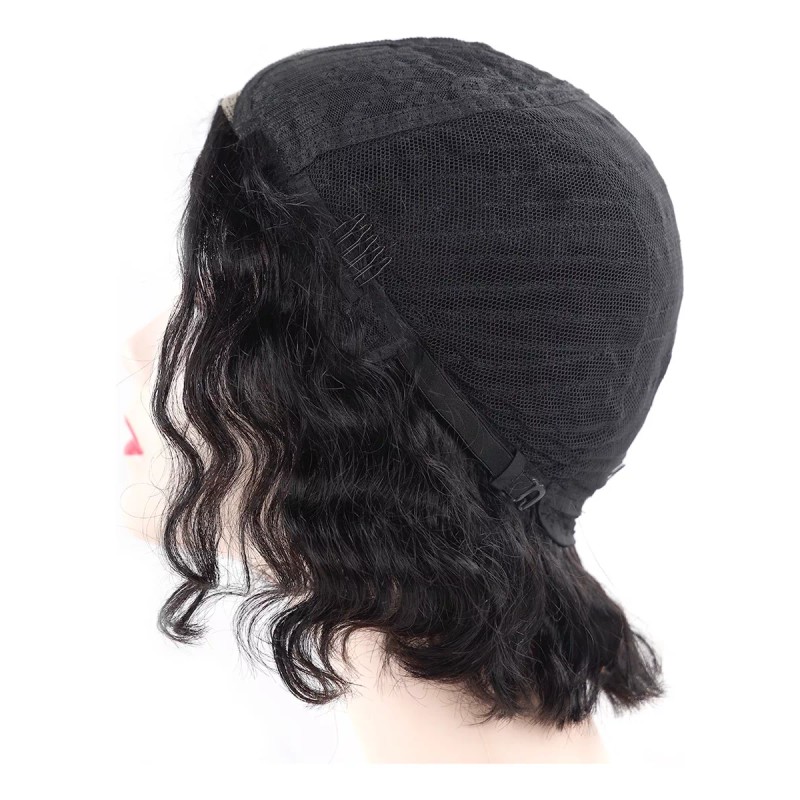 Bhf Fashion Peluca De Encaje Medio Peruca Cabelo 100% Humano