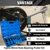FITHOIST 12Pcs Motorcycle Blind Hole Bearing Puller Kit,Slide Hammer Puller