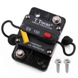 T Tocas T Tocas 150 Amp Circuit Breaker with LED Indication Manual Reset 12V - 48V DC for Car Automotive Audio Boat RV Battery System | Waterpoof IP67 Protection 150A