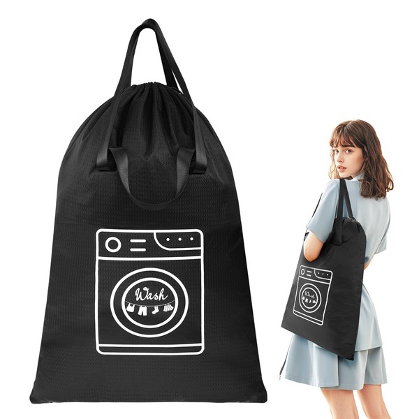 Asnews Medium Travel Laundry Bag with Tear Resistant Fabric and