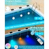 Pool Lights, Upgraded Solar Submersible LED Lights with Remote, 4.55
