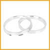 Partuto 4pcs 73.1 to 66.6 mm Aluminium Alloy Car Hub