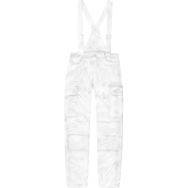 normani Men's Thermal Trousers Lined with Braces White Size XXL