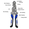 Wissppoott 10 in 1 Foldable Wire Stripper - Stainless Steel
