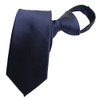 Corbata para hombre con cierre, diseño de rayas, Estampado azul