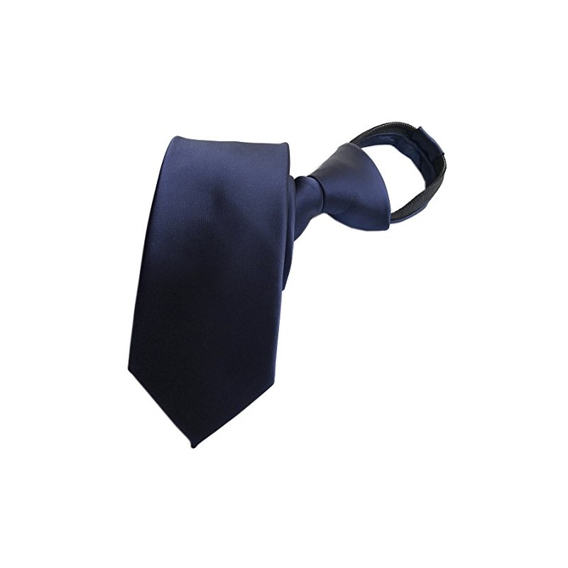 Corbata para hombre con cierre, diseño de rayas, Estampado azul