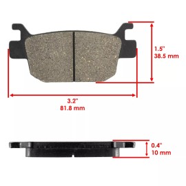 Caltric Front and Rear Brake Pads for Honda ATV TRX700XX 2008-2009