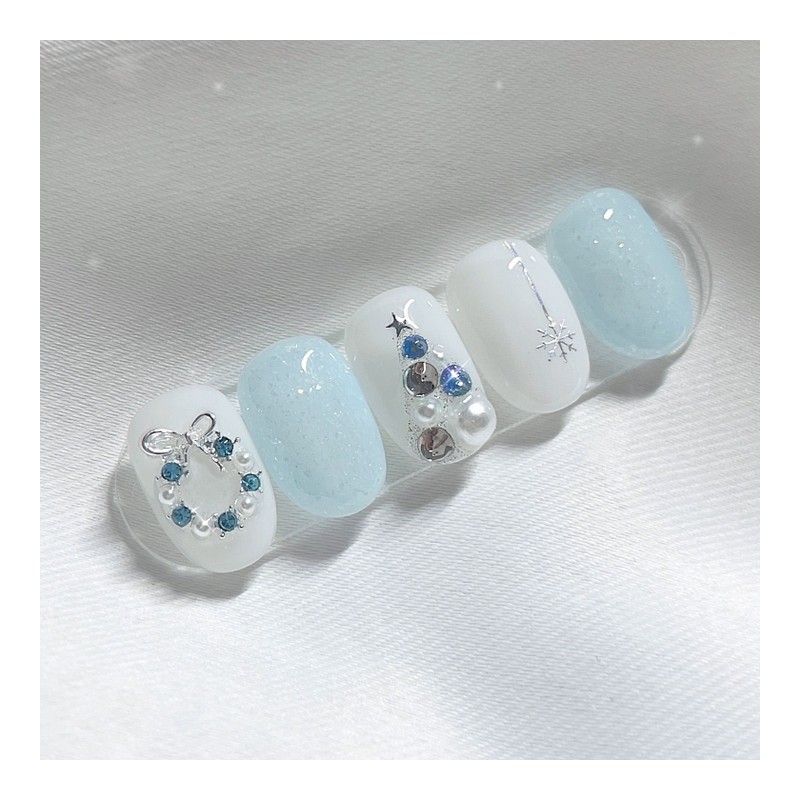 [Handmade Nail Tips] Illumination Nail Tips - Almond / [수제네일팁]