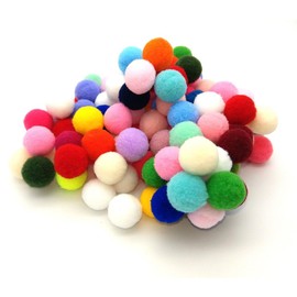 Artibetter Minatures Crafts 160pcs Pom Poms Balls Fluffy Pompoms Balls for DIY Craft Material Supplies Mixed Color Colorful Pom Pom Balls
