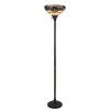 Chloe Lighting Serenity Victorian Tiffany-Style Dark Bronze 1 Light Torchiere