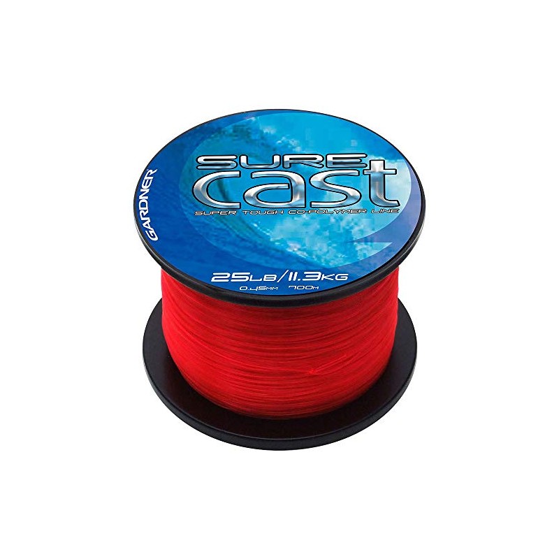 Gardner Tackle Sure Cast 25Lb (11.3Kg) Red