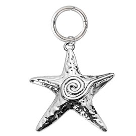 Ocean Starfish Keychain Accessories Y2k Charms for Purse Beach Bag Charms for Handbags Bag Starfish Charm Silver Keyring for Car Keys Beach Themed Keychains for Women Men Sea Lover Birthday Gift Ideas