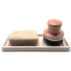Happitasa Silicone Kitchen Sink Organizer Tray, Sponge Holder and Countertop