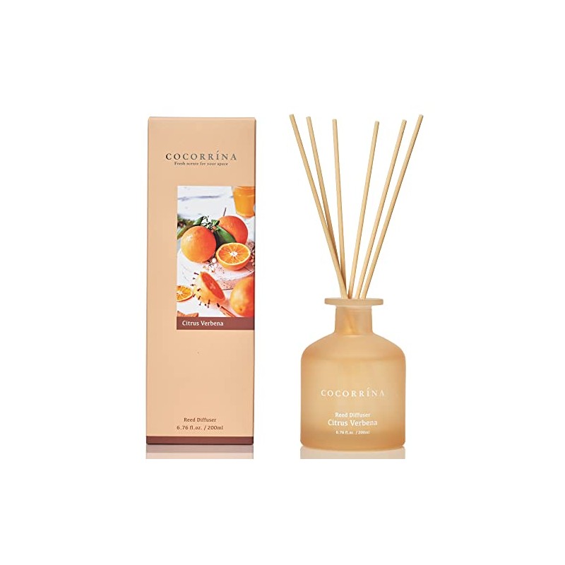 Cocorrína Reed Diffuser - Citrus Verbena 6.76oz Diffuser with Sticks