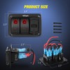 Nilight 2 Gang Rocker Switch Panel Red Backlit with 4.8