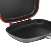 Portable Double Sided Grill Pan with Anti Burn Handle 32cm
