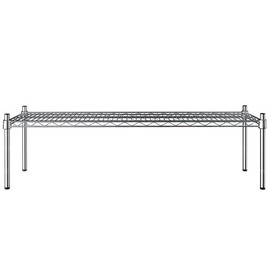 PRO&Family 14" x 48" NSF Chrome Dunnage Shelf with 14" Posts.