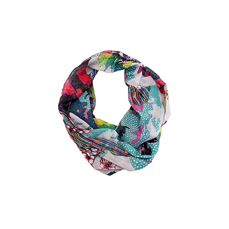 J26 World Erde Flowers Silk Summer Spring Loop Rainbow Silk