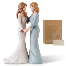 Storieme Mother of The Bride Gifts from Daughter: Mom Touches Bride's Cheek Wedding Figurine Keepsake for Mom on Wedding Day - Unique Mother's Day Birthday Present