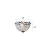 Maykoosh Handcrafted Haven Drop 2 Light Ceiling Flush Mount, Chrome