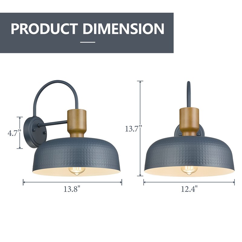 Darkaway Modern Barn Light Fixtures Wall Lamps Sconces with Hammered