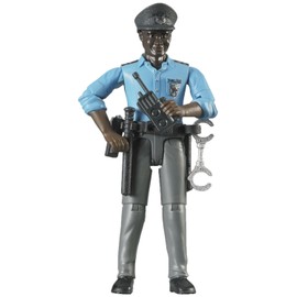 Bruder Policeman Dark Skin Toy Figure with Accessories