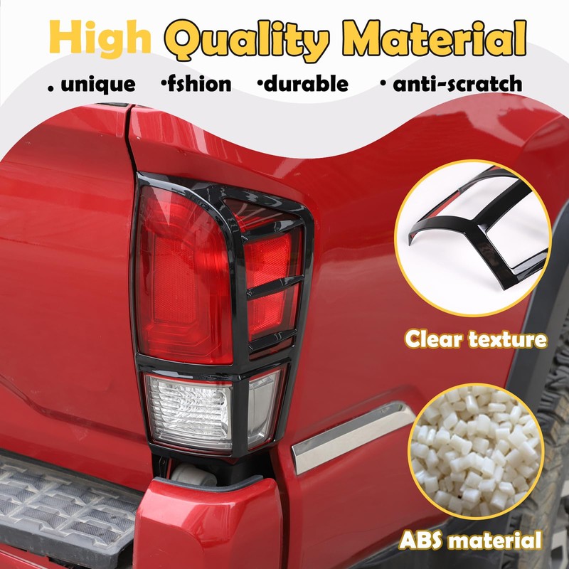 Tail Light Guard Covers Compatible with Toyota Tacoma 2016-2023, Rear