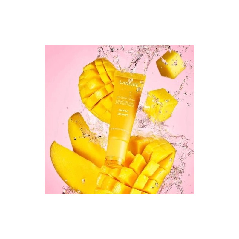 Laneige Lip Glowy Lightweight Hydration Balm with Shea Butter, Mango,