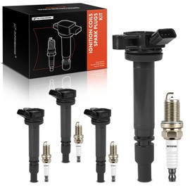 A-Premium Set of 8 Ignition Coil Pack and Iridium Spark Plugs Compatible with Toyota Corolla 2005-2006, Matrix 2003-2006, Celica 2000-2005 & Lotus Elise 2005-2007, Exige 2006 & Pontiac Vibe 2003-2006