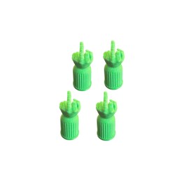 Ventilkappen (4x) (Mittelfinger, Grün)