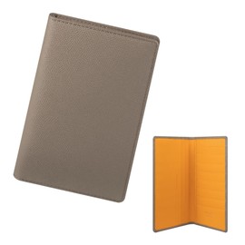 HANATORA LongSA02 Genuine Leather Long Wallet, Italian Leather, Bifold Wallet, Thin, Slim Card Case, Women's, Men's, Coin Purse, Bill Compartment, Simple, Bifold Wallet, Taupe + KC