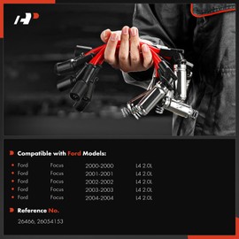 A-Premium 4PCS Spark Plug Wire Set Compatible with Ford Focus 2000 2001 2002 2003 2004, 2.0L