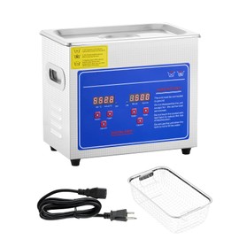 Happybuy 2.85L Professional Ultrasonic Cleaner, Digital Timer & Heater, 40kHz Stainless Steel Sonic Cleaner for Jewelry, Glasses, Watches, Rings, Small Parts